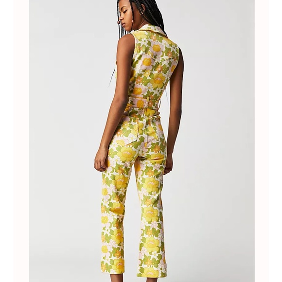 Show Me Your MuMu Floral Jumpsuit in Yellow and Green - Picture 3 of 10